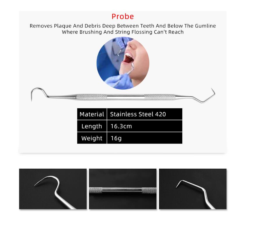 Dentist Stainless Steel Tartar Remover Set of 4 - Image 4