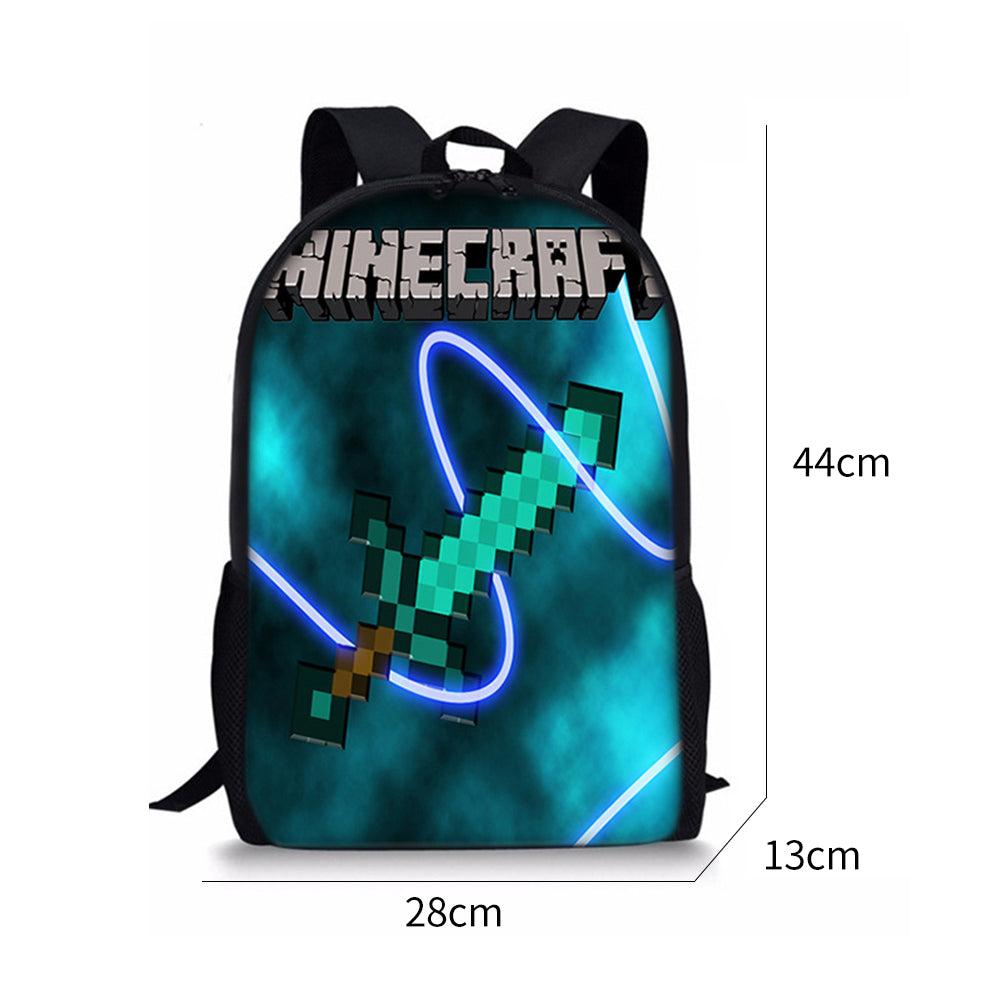 Minecraft-themed children's backpack, school bag, shoulder bag A - Image 3