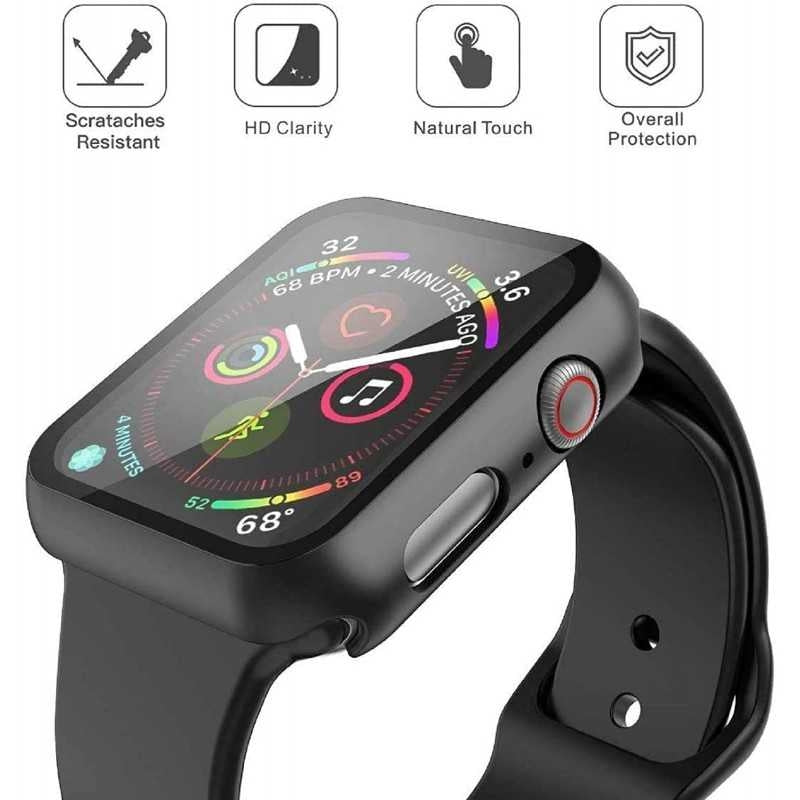 Compatible with Apple Watch 40mm Shockproof Case and 9H Tempered Glass 2-Pack Rose Gold - Image 2