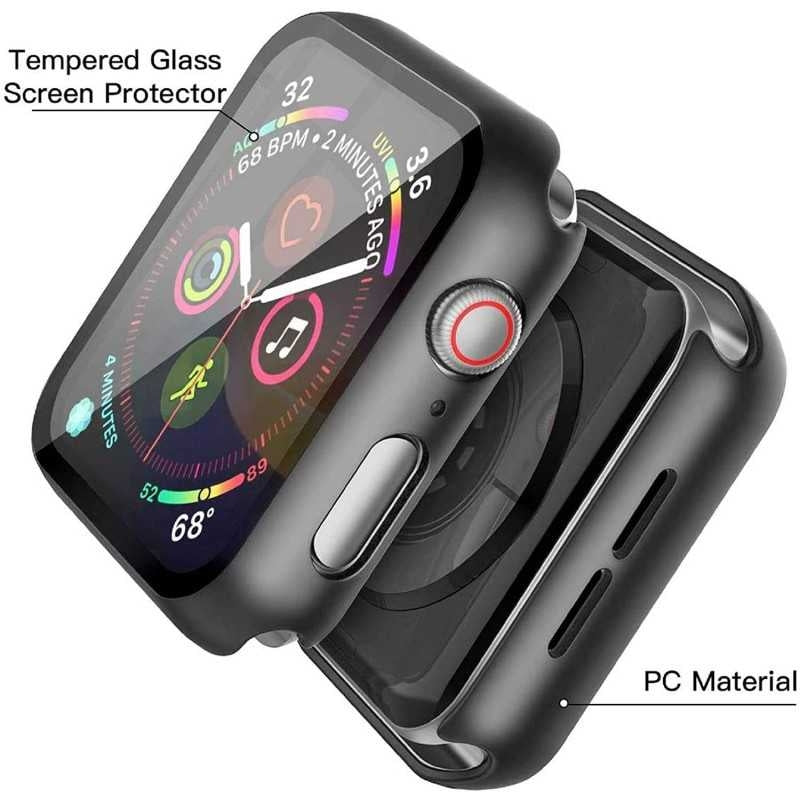 Compatible with Apple Watch 40mm Shockproof Case and 9H Tempered Glass 2-Pack Rose Gold - Image 3