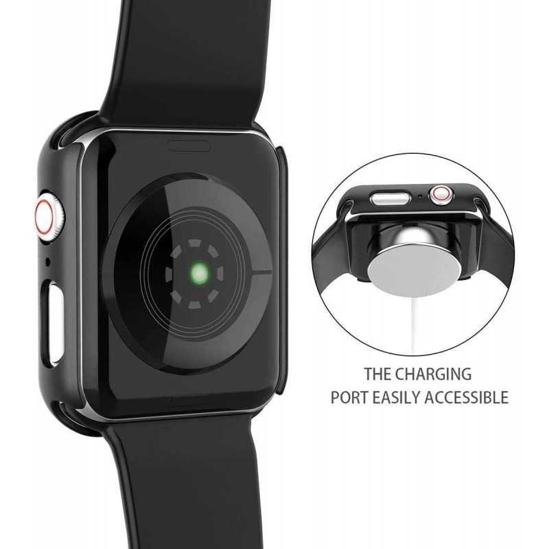 Compatible with Apple Watch 40mm Shockproof Case and 9H Tempered Glass 2-Pack Rose Gold - Image 7