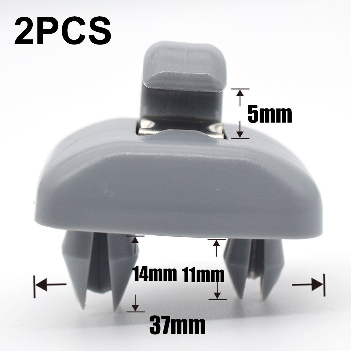2x Sun Visor Clip Hook Mount Holder Compatible with Audi A1 A3 A4 A5 Q3 Q5 B6 B7 B8 - Image 5