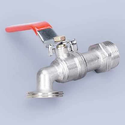 1000L tank tap with garden hose connector, S60x6 IBC tap connection - Image 2
