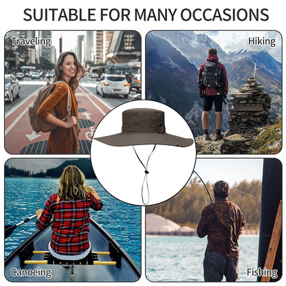 UV Protection Sun Hats for Hiking and Safari, Wide Brim Cap - Image 5