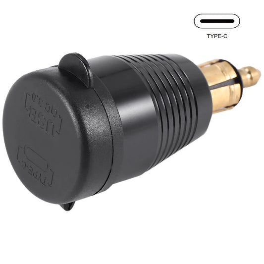 Motorcycle DIN Connector Waterproof Charger For QC3.0 USB Charger & Type C 30W Power Delivery Adapter Socket (YJD) - Image 2