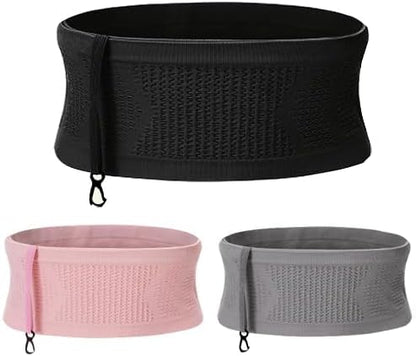 Breathable waist chain waist belt hidden wallet waist bag women's belly bag port running mobile phone holder keys money holder black S Black Black S