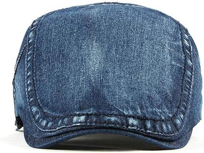 2-Pack Men's Denim Cotton Newsboy Cap Ivy Gatsby Driving Hunting Cabbie Hats - Image 3