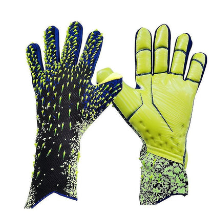 Football Goalkeeper Gloves for Kids Durable Green Size 6 - Image 2