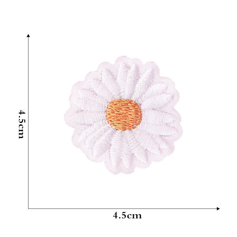 12 Pieces Embroidered Patches Iron-on Fabric Sew-on Patch Floral Pattern Mini Sunflower Embroidered Patches for Clothes Jeans Hat Backpacks - Image 5
