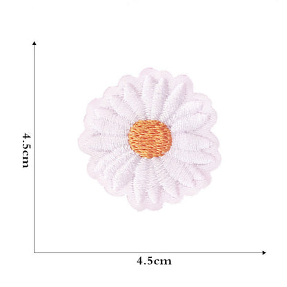 12 Pieces Embroidered Patches Iron-on Fabric Sew-on Patch Floral Pattern Mini Sunflower Embroidered Patches for Clothes Jeans Hat Backpacks - Image 5