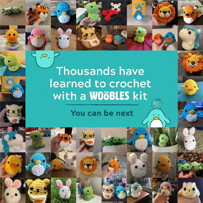 Woobles crochet set for beginners in simple pea yarn, as seen on Shark Tank Penguin - Image 5