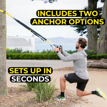Pro Suspension Trainer Straps | Commercial-Grade Nylon | Adjustable | Full-Body Home Gym with Door Anchor & Carry Bag | Portable Fitness for Home, Gym & Travel - Image 3