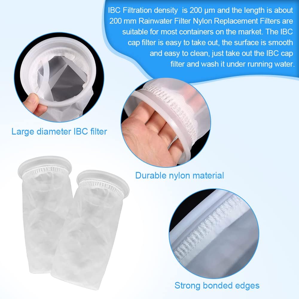 2pcs Nylon IBC Filter, IBC Rainwater Tank Filter Washable IBC Replacement Filter Nylon - IBC Tank Lid Fitting (105mm) - Image 2