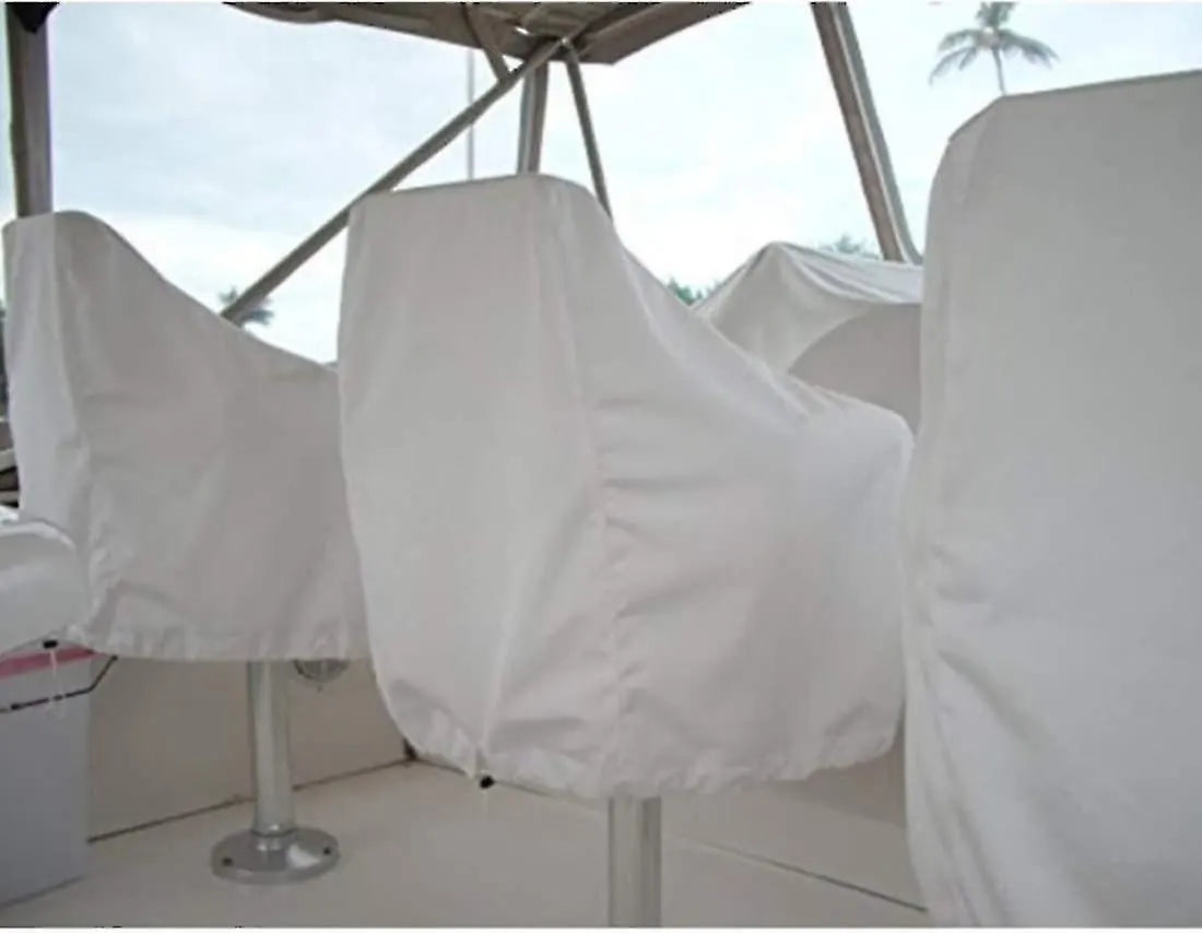 Outdoor Waterproof Chair Covers 2-Pack for Pontoon Boat Bench Protector Oxford Fabric Compatible with Pedestal Captain Chair - Image 3