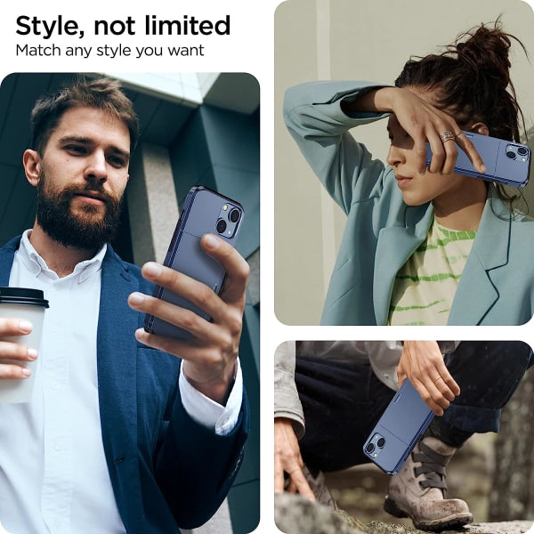 2023 new iPhone 14 case with card holder, Wireless charging compatible iPhone 14 Wallet case, Slim shockproof iPhone 14 case Wallet (blue)_max - Image 2
