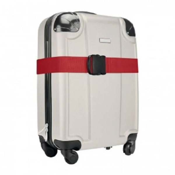 Red Luggage Straps 2-Pack with Metal Luggage Tags Adjustable Suitcase Strap Set - Image 4