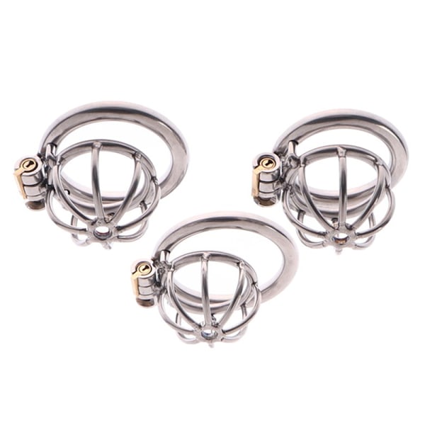 Stainless Steel Male Chastity Cage with 50mm Ring - Image 2