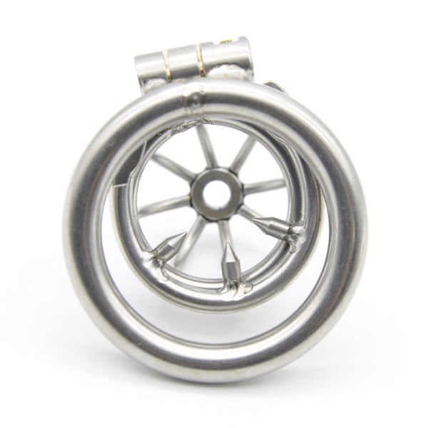 Stainless Steel Male Chastity Cage with 50mm Ring - Image 4
