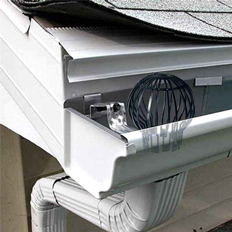 4-Pack Plastic Downspout Protectors - Compatible with Various Downspouts, Prevents Blockages from Leaves, Moss, Mud, Debris, 4 Units - Image 4