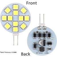 G4 LED Bulb 2W 12-24V Warm White 3000K 200LM Non-Dimmable 12x5050 SMD for Cabinets Compatible with Phillips Oral-B Braun - Image 2