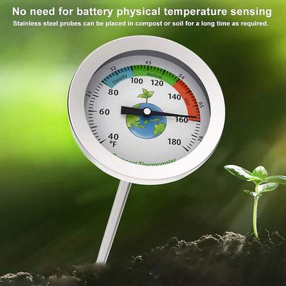 Compost Thermometer with Max Dial for Garden Soil Measurement Portable - Image 4