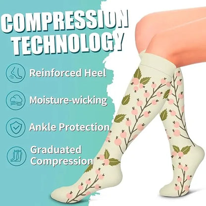 Compression Socks for Women & Men Circulation (6 Pairs) - Graduated Support Socks for Running, Athletic Sports, S/M—max S\/M - Image 5