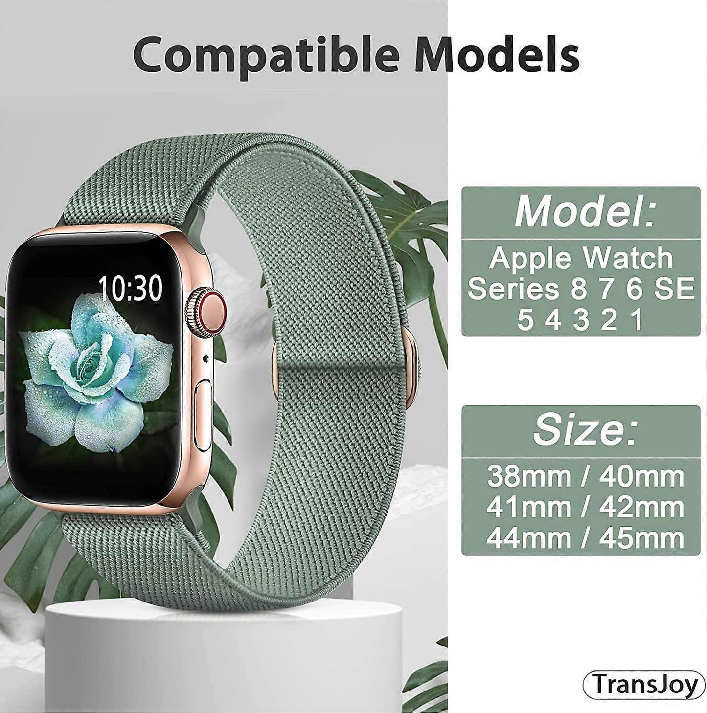 Nylon Stretch Band 5-Pack Compatible with Apple Watch 42mm 44mm 45mm Solo Loop Fabric Elastic Bracelet for Women Men - Image 4