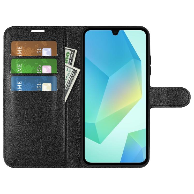 Compatible with Samsung Galaxy A17 5G Case Black Horizontal Flip Stand Cover - Image 4