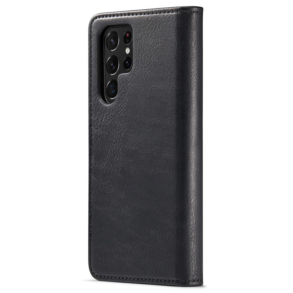 DG.MING Magnetic Wallet Case Compatible withSamsung Galaxy S22 Ultra Black 2-in-1 - Image 7