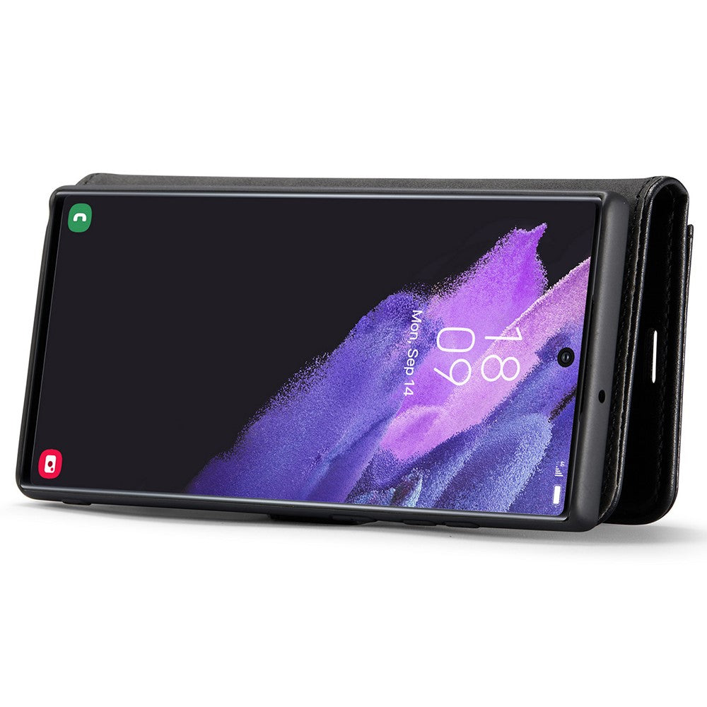 DG.MING Magnetic Wallet Case Compatible withSamsung Galaxy S22 Ultra Black 2-in-1 - Image 9