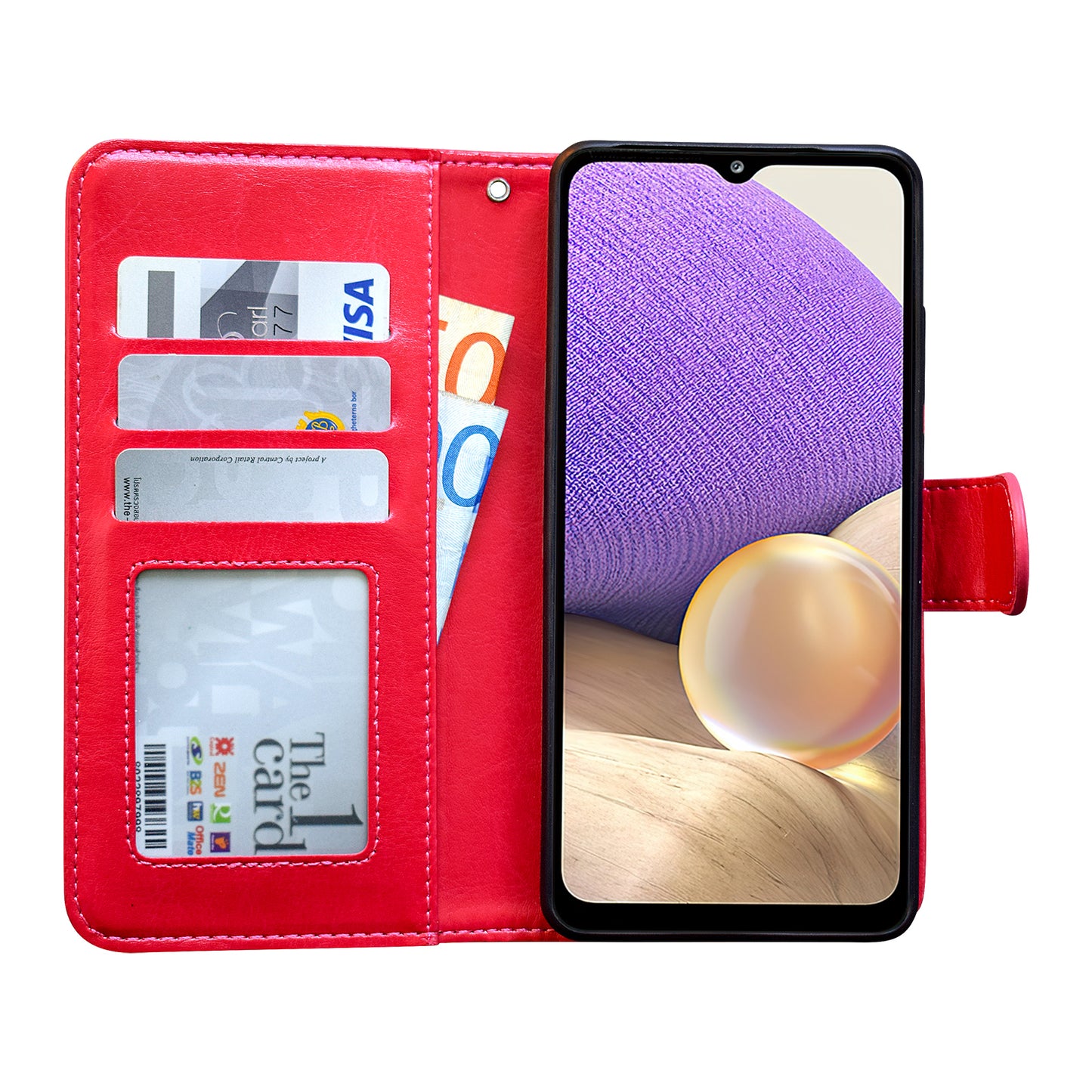 Compatible with Samsung Galaxy A32 5G Leather Case Protection White Max White - Image 7