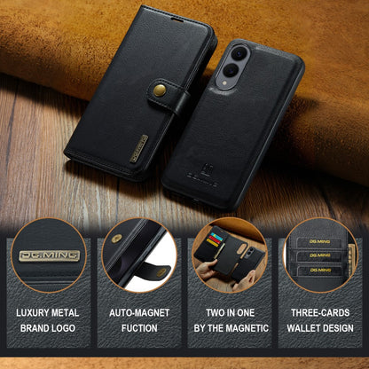 Magnetic Wallet for Compatible with Samsung Galaxy S25 Edge Black Case 2-in-1 with Card Holder - Image 6