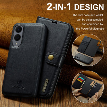 Magnetic Wallet for Compatible with Samsung Galaxy S25 Edge Black Case 2-in-1 with Card Holder - Image 9