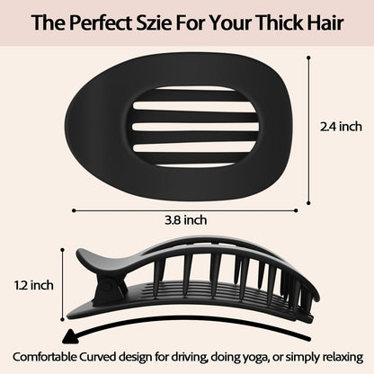 Hair Clips for Women 4 Pcs Matte Strong Hair Clips for Thin and Thick Hair Curved Design Hair Accessories - Image 2