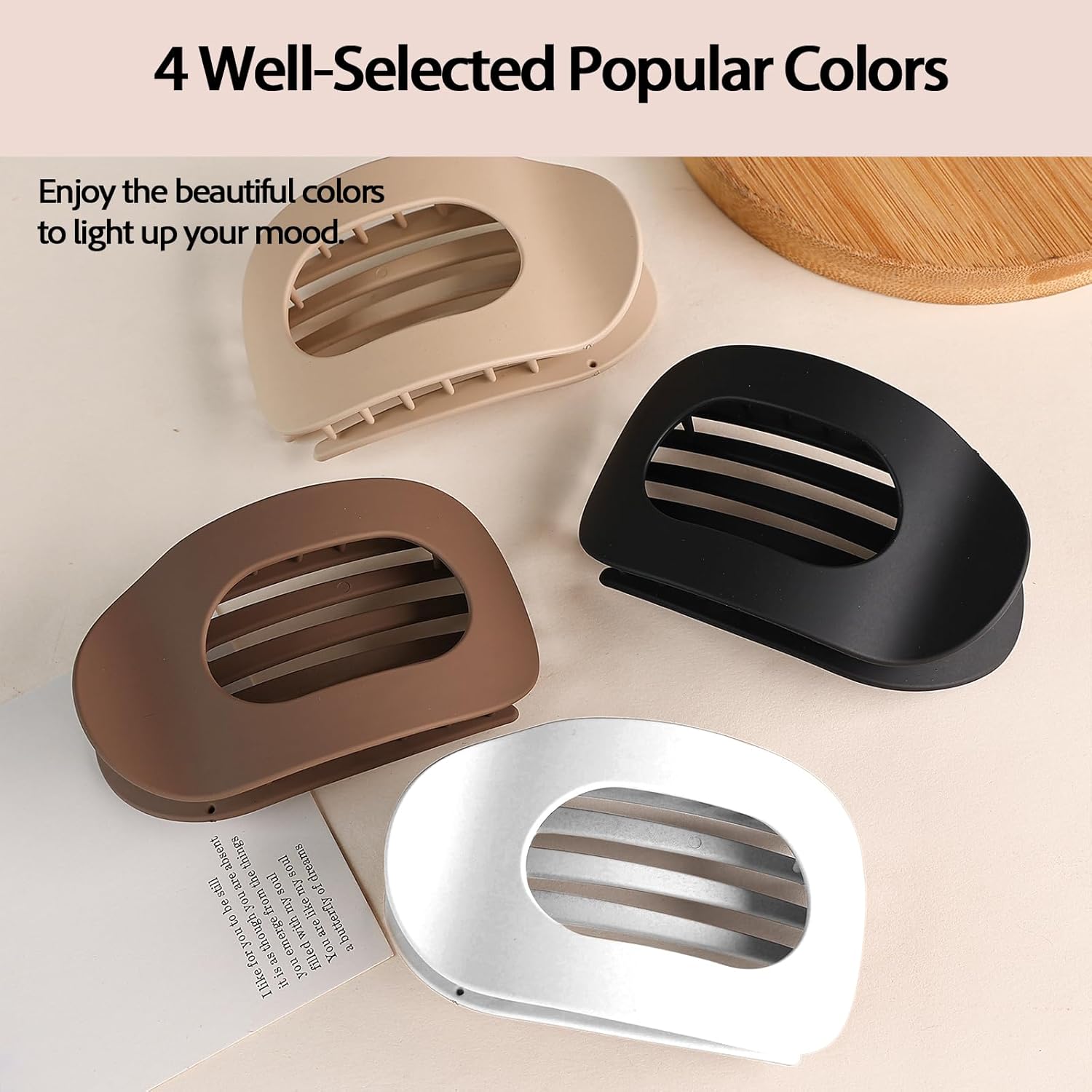 Hair Clips for Women 4 Pcs Matte Strong Hair Clips for Thin and Thick Hair Curved Design Hair Accessories - Image 4