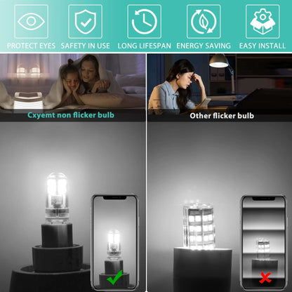 G9 LED Bulbs 10-Pack 1.5W Cool White 6000K Non-Dimmable AC 220-240V Mini Flicker-Free - Image 4