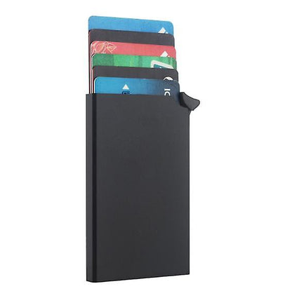 Men's Minimalist Slim Metal RFID Blocking Card Holder Wallet Contactless Card Protector - Image 3