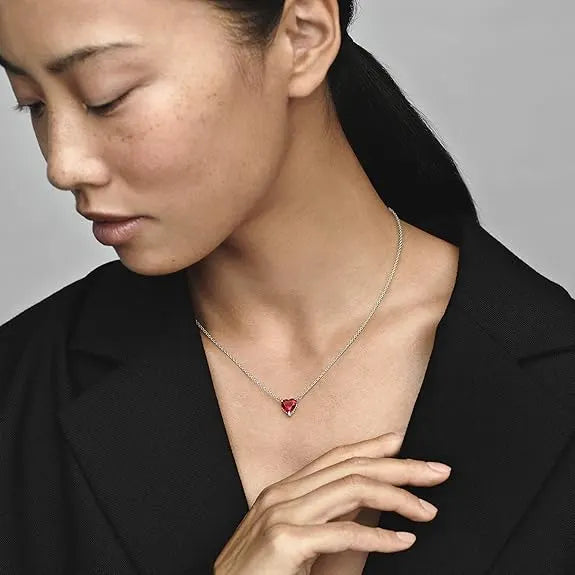 1 Timeless Red Heart Necklace - Image 5