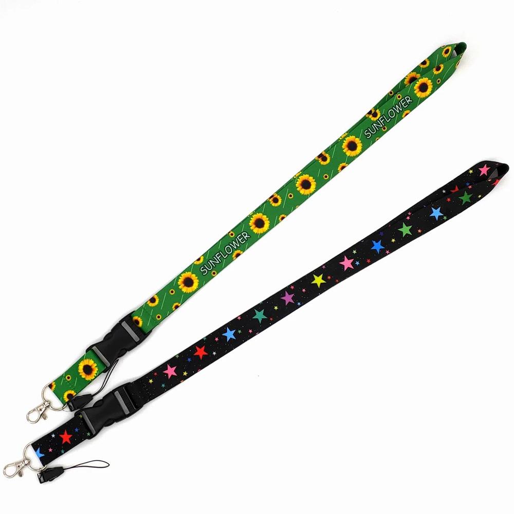 Smooth Sunflower, Stars Lanyard Black - Image 4