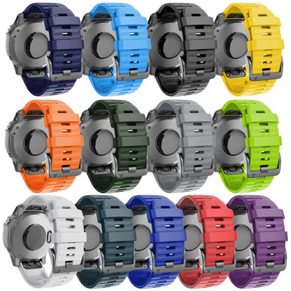 Silicone Strap for Garmin Fenix 7X 7 Pro Solar 6X 6 Sapphire 5 5X Plus 3 3HR Epix Compatible with Garmin QuickFit 22mm 26mm Army Green Watch Band - Image 7
