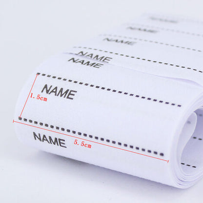 200 pcs iron-on labels woven labels Name labels with names to write labels School name labels, white，Fonepro - Image 2
