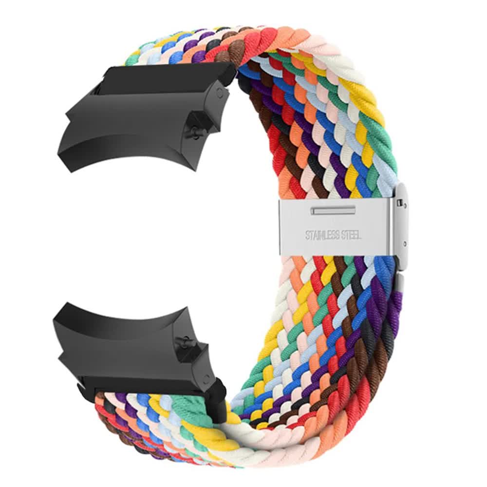 Compatible withSamsung Galaxy Watch 4 5 6 Pro Classic 20mm Strap Black Nylon Band 40mm 43mm 44mm 45mm 47mm - Image 4