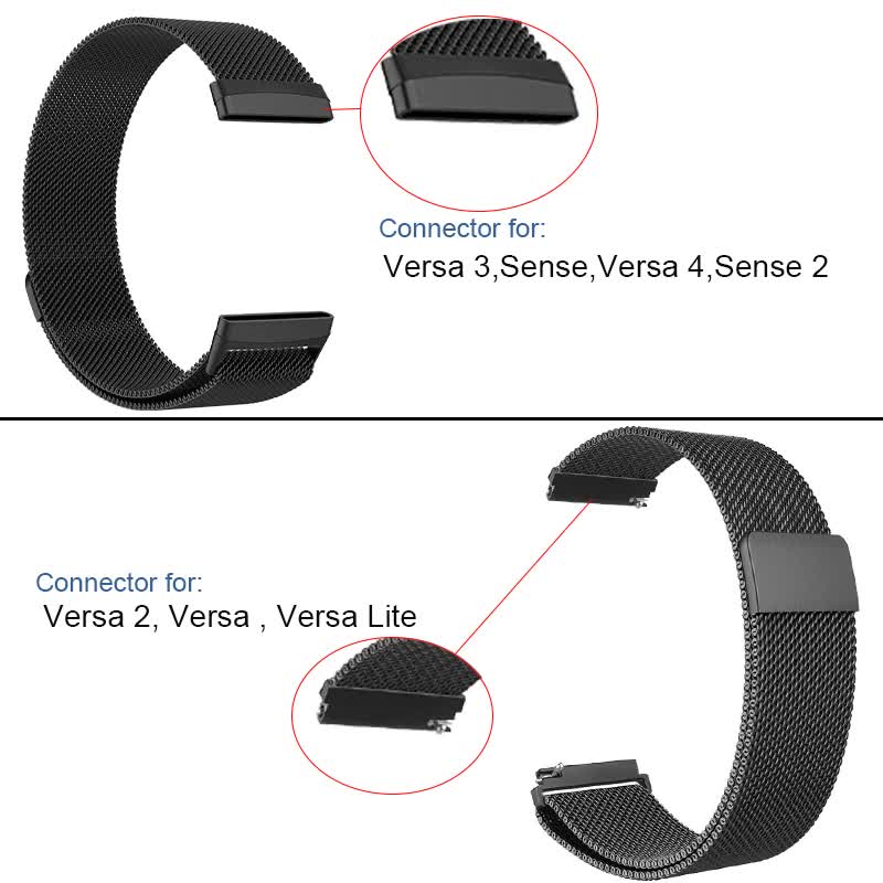Compatible with Fitbit Versa 2 3 4 Lite Sense Band Wristband Milanese Sense 2 Replacement Magnetic Bracelet Bracelet Fit Bit Watch Strap Rose Pink For Versa 2 - Image 3