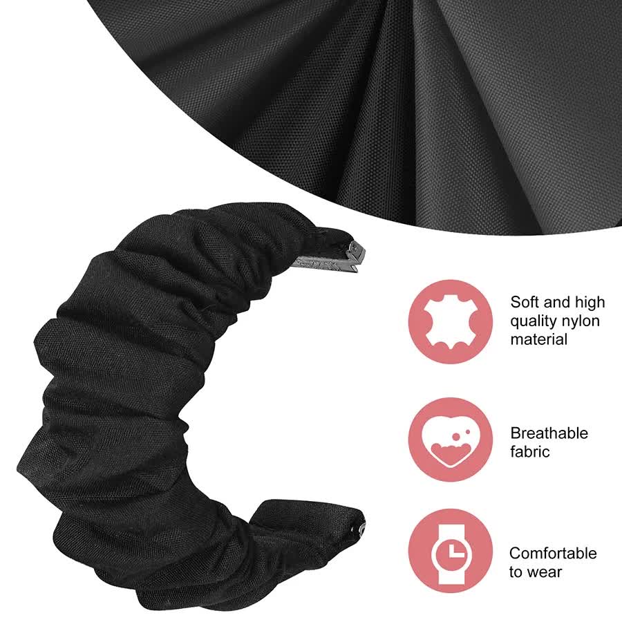Compatible with Samsung Galaxy Watch Band 40mm 44mm 42mm Classic Scrunchies Bracelet Black Galaxy Watch 4 6 - Image 5