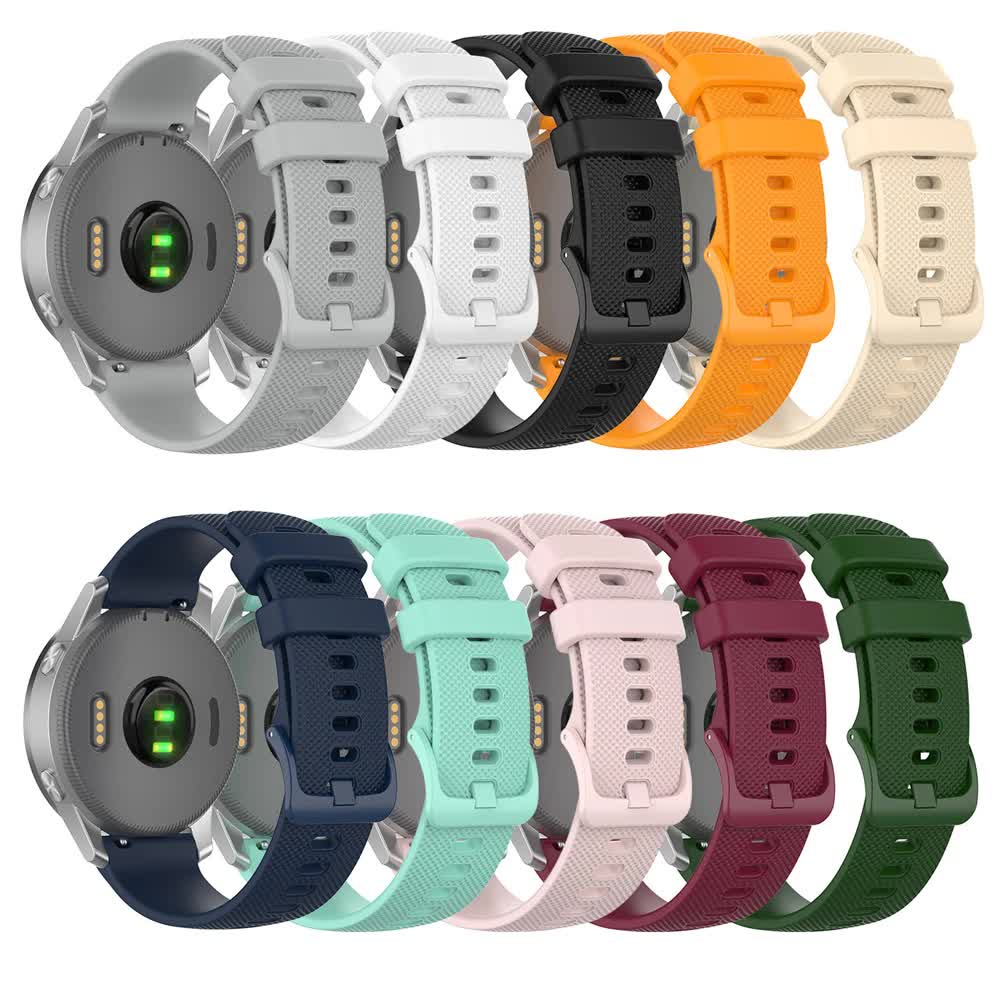 20 22mm Silicone Strap for Garmin Venu 3 Band Forerunner 265 255 245 Music Vivoactive 4 Band for Garmin Venu Sq 2 Plus Bracelet Beige 20mm - Image 5