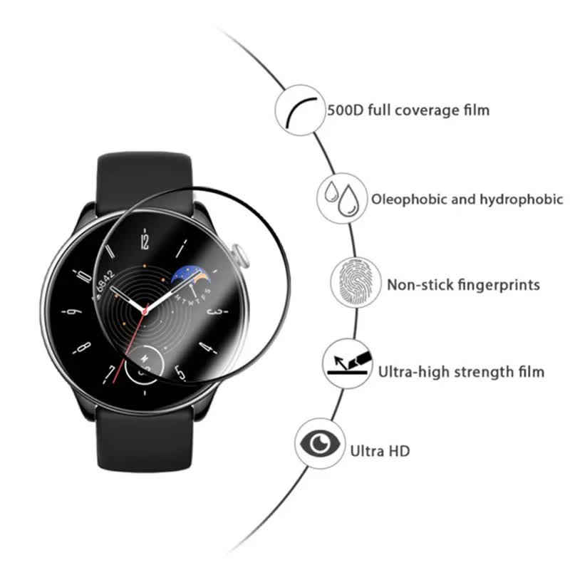 1-2 pcs compatible with Amazfit Gtr Mini Gtr 4 3 2 Pro 2E Smart Watch Full Cover Protection Cure Film Gtr3 Gtr4 Glass for Amazfit GTR 4 1 pc - Image 5