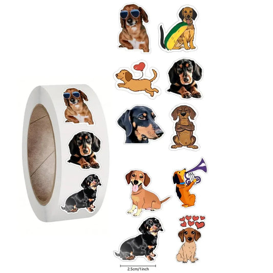 500pcs Cartoon Animal Roll Stickers Bee Horse Dog Chicken Frog Unicorn Notebook Stickers Waterproof Self-adhesive Paper with Hefe Frog - Image 3