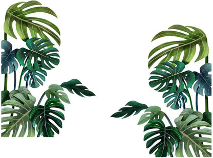 Tropical Green Plant Wall Sticker DIY Decorative Sticker for Home