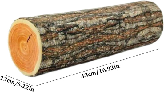 Log Cushion Round Stump Shaped Wood Grain Design Decorative Pillow Cover for Home Decor - Image 2