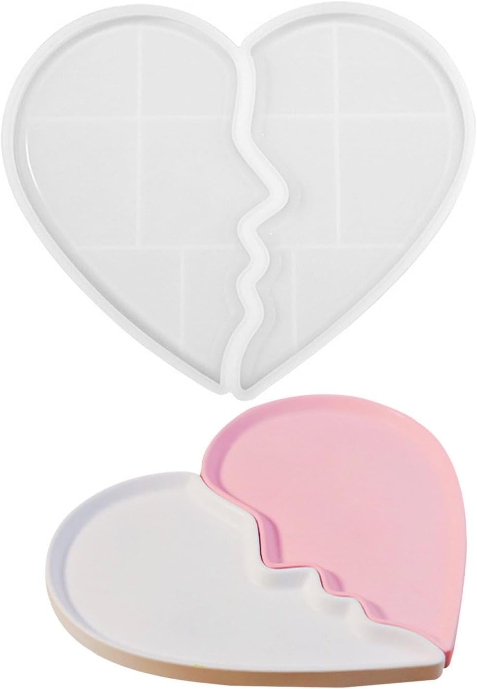 Heart Jewelry Tray Silicone Mold, Epoxy Resin Casting Mold for Jewelry Storage - Image 7